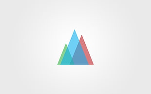 blue and red triangle logo