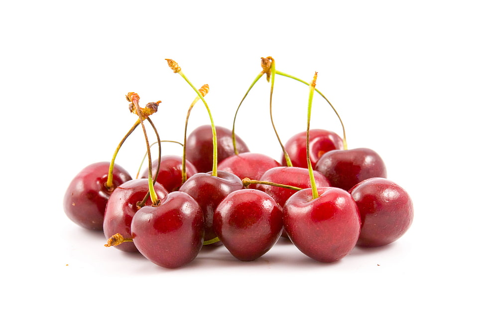 photo of red cherries HD wallpaper