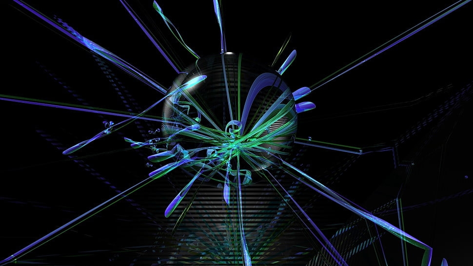 soundwaves illustration HD wallpaper