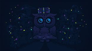 purple owl illustration