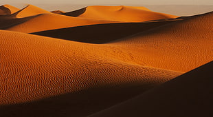 brown desert waves scenery HD wallpaper