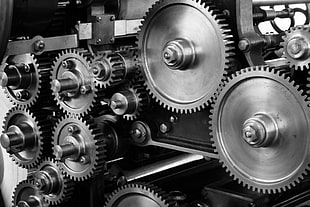 gray steel gears
