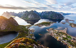 landscape of isldas, Norway, landscape, reine rorbuer (norway), water