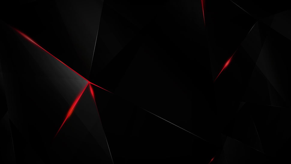 black and red illustration, black, dark, abstract, 3D HD wallpaper