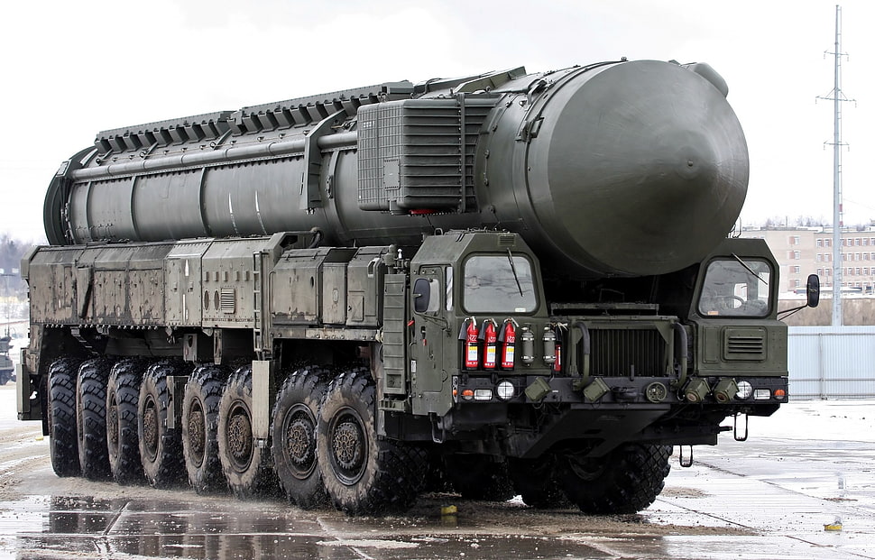 gray battle tank vehicle, Topol - M, ICBM, Russian Strategic Missile Troops, military HD wallpaper