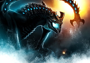 Pacific Rim Kaiju illustration HD wallpaper