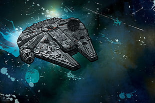 Star Wars Millennium Falcon illustration, Star Wars, Join the Alliance, Millennium Falcon