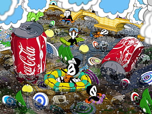 Coca'Cola 3D wall paper