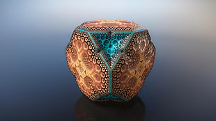 orange and blue accessory, 3D