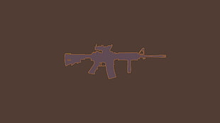 assault rifle sketch HD wallpaper