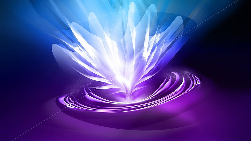 blue and purple illustration HD wallpaper