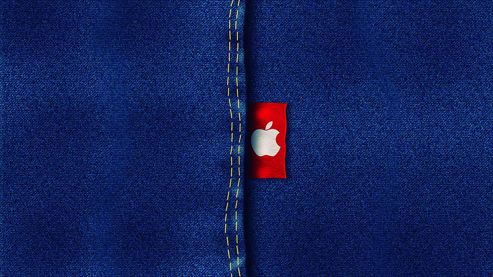 Apple logo, Apple Inc., jeans, logo HD wallpaper