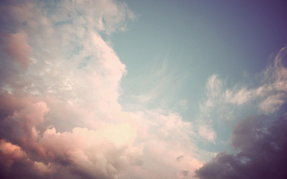 white clouds, sky, clouds HD wallpaper
