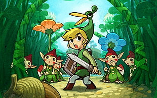 The Legend of Zelda Link digital wallpaper, The Legend of Zelda, video games, The Legend of Zelda: The Minish Cap, Link HD wallpaper