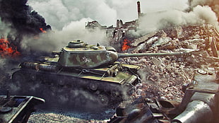 green war tank, World of Tanks, tank, wargaming, video games HD wallpaper