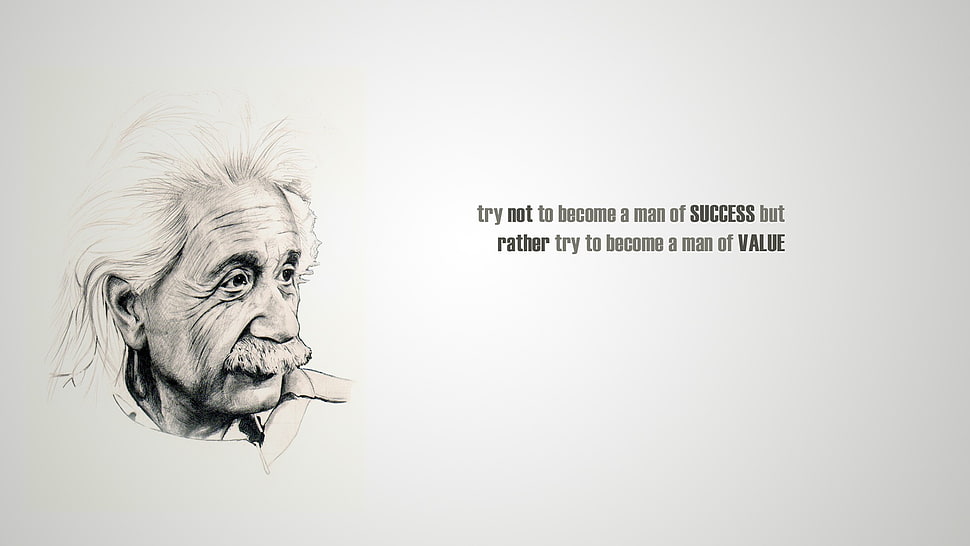Albert Einstein illustration, Albert Einstein, quote, men, typography HD wallpaper