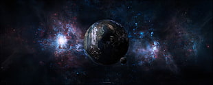 planet Earth illustration, digital art, space, space art, planet