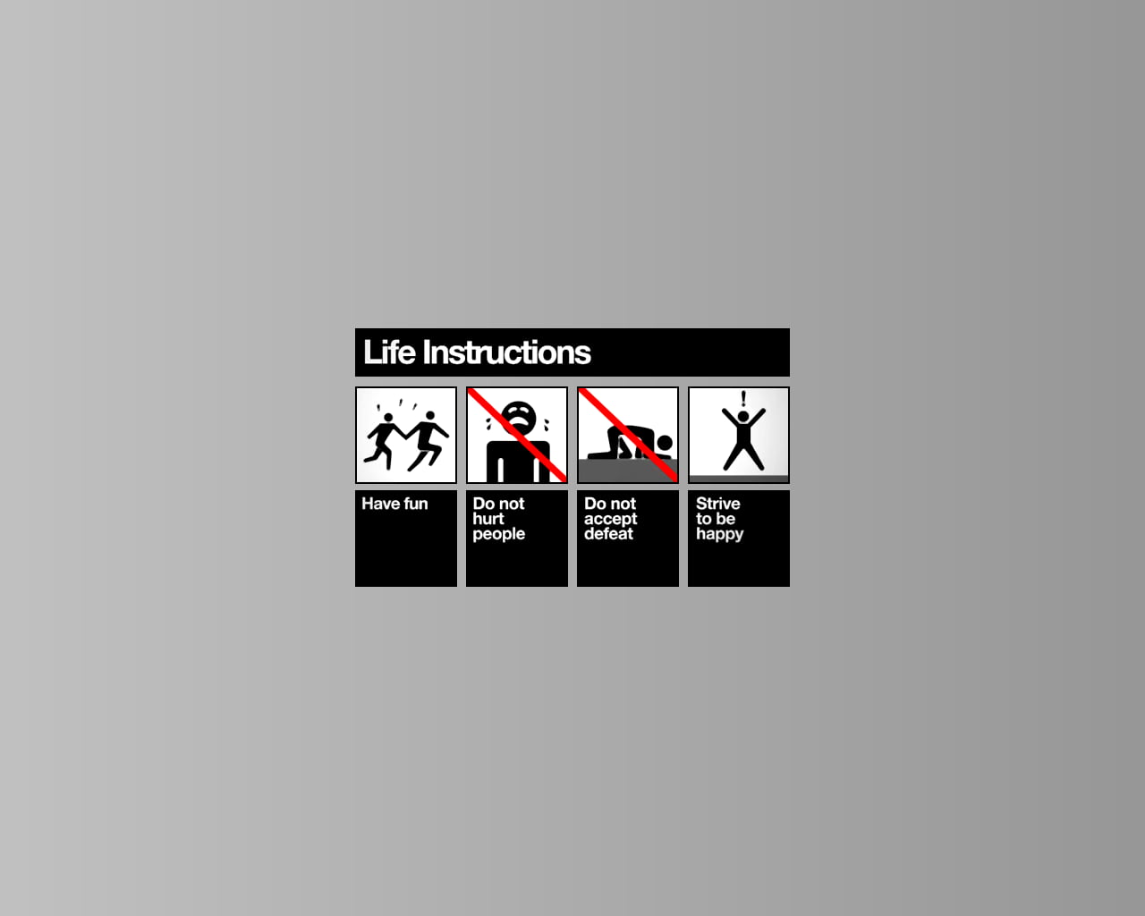 life instructions illustration, motivational, minimalism, humor, simple background