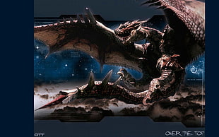 dragon illustration, dragon HD wallpaper