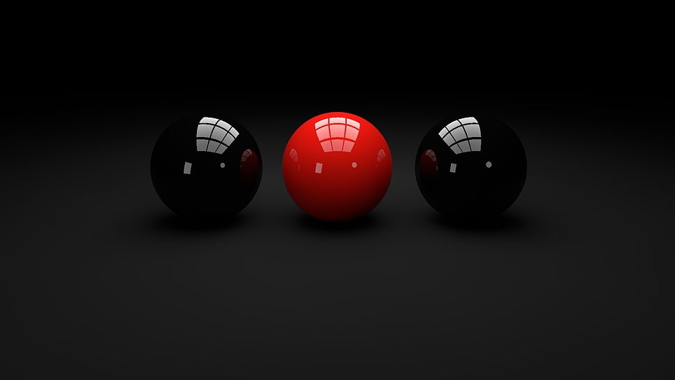three red, black, and white bluetooth speakers, abstract HD wallpaper