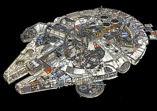 Star Wars Millennium Falcon illustration HD wallpaper