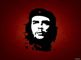 black and white skull print textile, Che Guevara