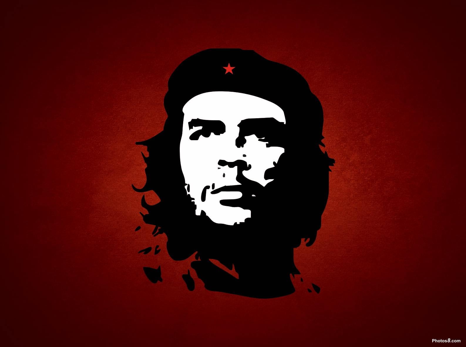 Black and white skull print textile, Che Guevara HD wallpaper ...