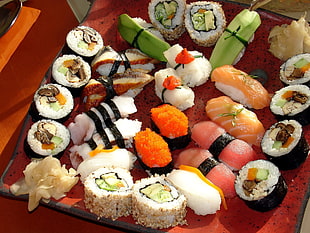 sushi japanese food on plate