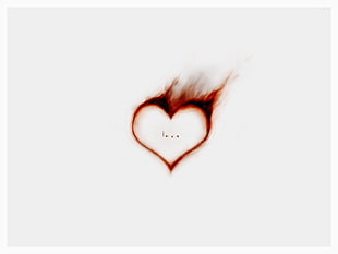 heart, white background, typography