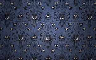 blue textile, Disney, Haunted Mansion
