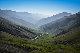 panorama photography of mountain range