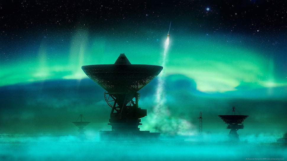 large satellites digital wallpaper, science fiction HD wallpaper