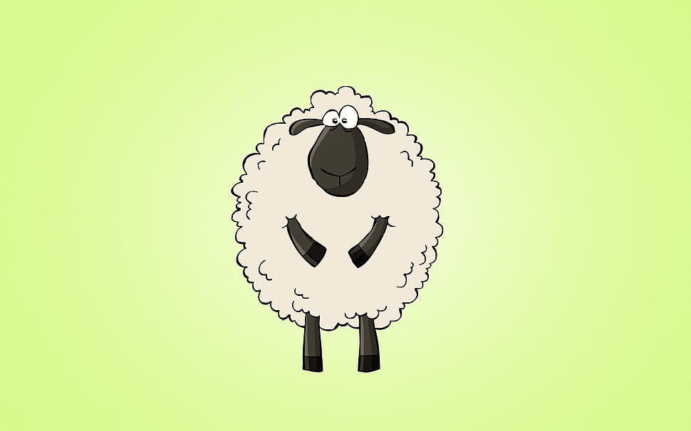 Shawn the Sheep illustration HD wallpaper