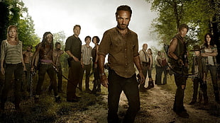 The Walking Dead, Rick Grimes, Michonne, Daryl Dixon HD wallpaper