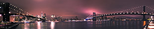 panoramic photo of city at night, york