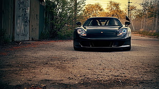 black car, Porsche Carrera GT, car, Porsche