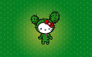 Hello Kitty wearing cactus HD wallpaper