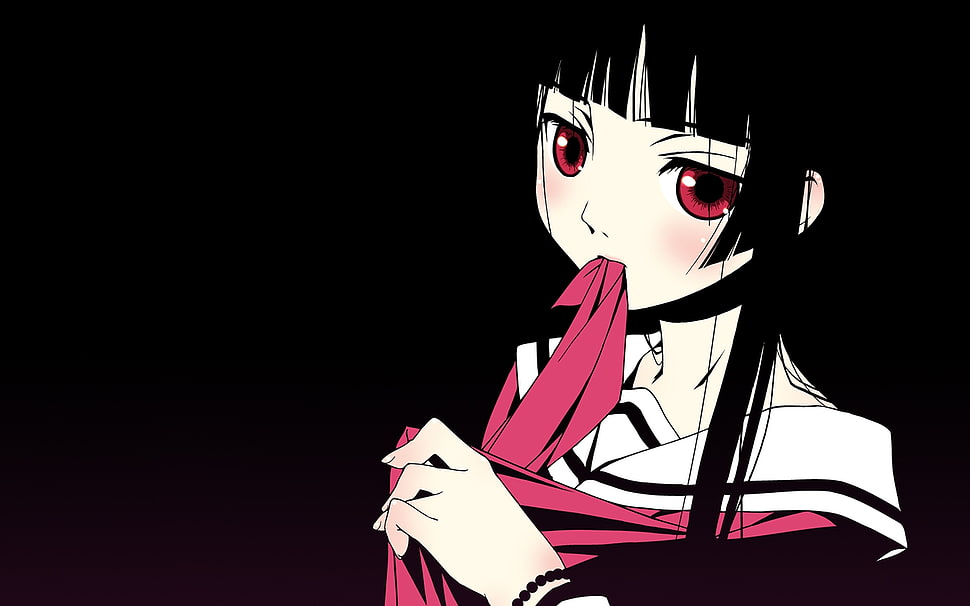 girl wearing school uniform anime character HD wallpaper