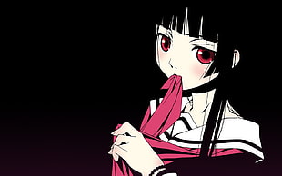 girl wearing school uniform anime character HD wallpaper