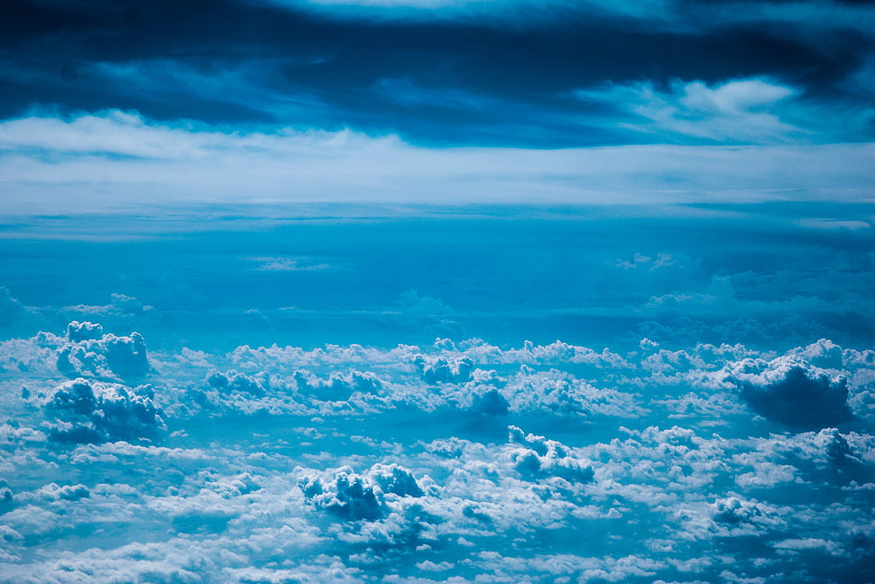 sky view photography of clouds HD wallpaper