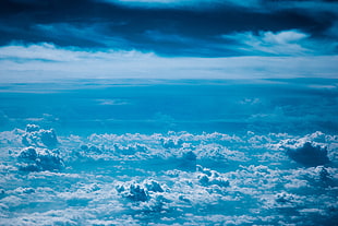 sky view photography of clouds
