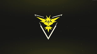 yellow Pokemon faction logo HD wallpaper