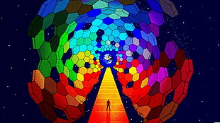 assorted color pathway, psychedelic, Muse 