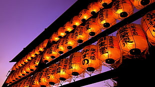 red Chinese lantern lot, photography, lights, lantern