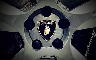 gray Lamborghini automotive rim, logo, ADV.1 Wheels, Lamborghini