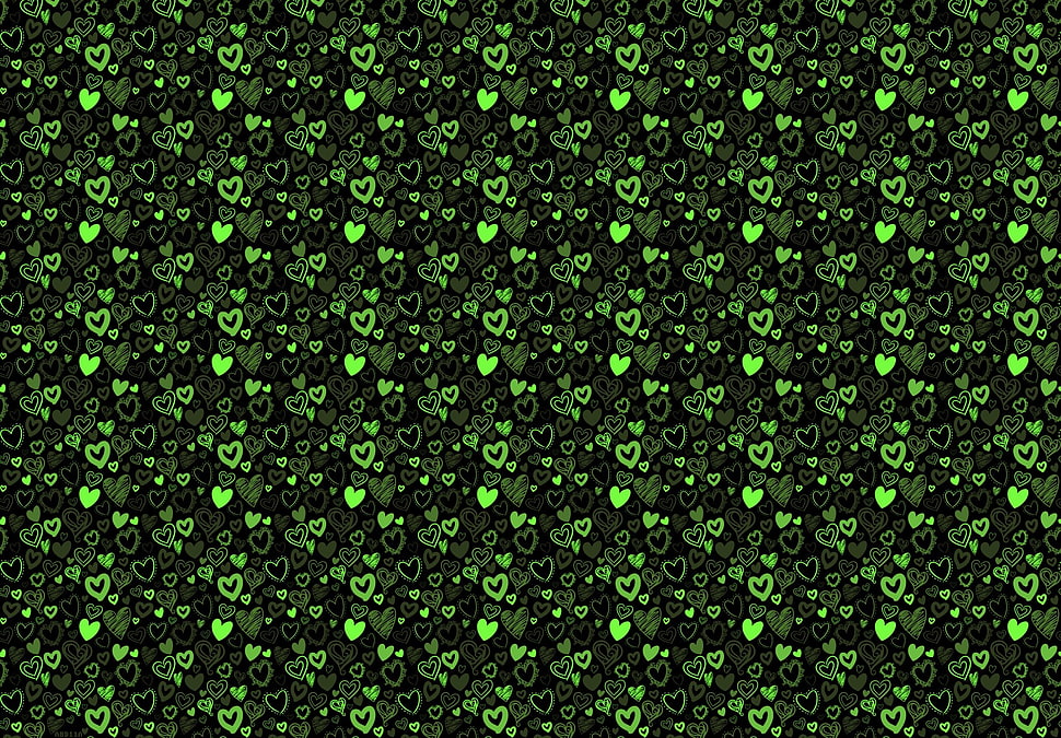 green heart wallpaper, love, code, green, heart HD wallpaper