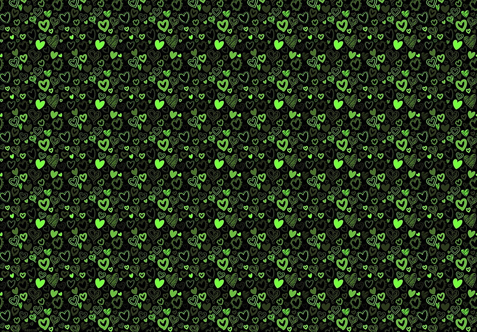 green heart wallpaper, love, code, green, heart HD wallpaper