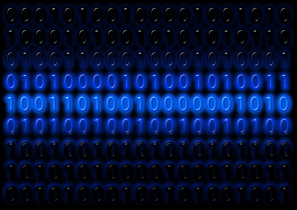 binary codes on black background HD wallpaper