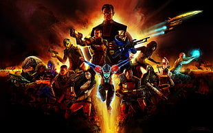 superheroes digital wallpaper, Mass Effect, Mass Effect 2, Mass Effect 3, Cerberus 