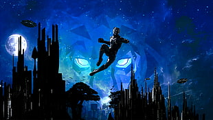 anime charcter illustration, Marvel Comics, Marvel Cinematic Universe, Black Panther, digital art